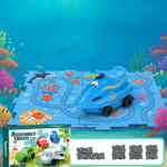 Car Track™ - Bouw, speel en ontdek - Speelgoedautoset Blauwe Jetski / 25-delige | Educatief Speelgoed
