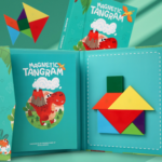 Woods™ - Stimuleer Logisch denken - Houten Tangram Puzzel Lichtblauw | Educatief Speelgoed