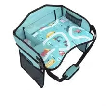 Portable Child Car Seat Table™ - Veilig&Comfortabel - Draagbare Kinder Autostoel Tafel Blauw | Educatief Speelgoed