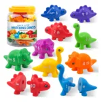 Matching Dino's– Leuk&Leerzaam– Alfabet En Cijfers Dino Spel Nummers: 10 stuks | Educatief Speelgoed