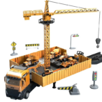 ConstructoKids– Leren&Bouwen– 2-in-1 Bouwtruck Speelset | Educatief Speelgoed