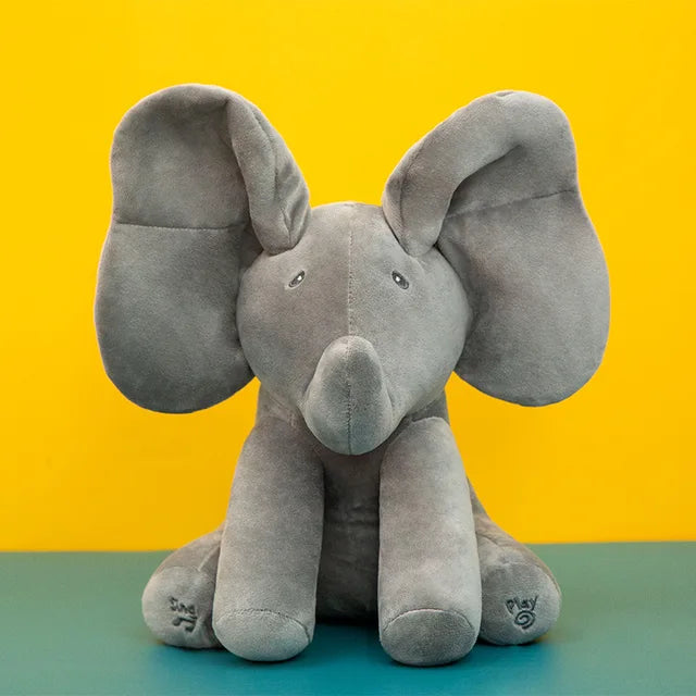 Ears-Move-Music-Baby-Animal-Hide-And-Seek-Cat-Soothing-Doll-Elephant-Plush-Toy-Kids-Birthday.jpg_640x640_4ca83f55-1c8d-4b9e-9ad5-40fdd920cf03 MusicOllie™ - Knuffelige noten - Knuffelspeelgoed Grijs | Educatief Speelgoed - Afbeelding 1