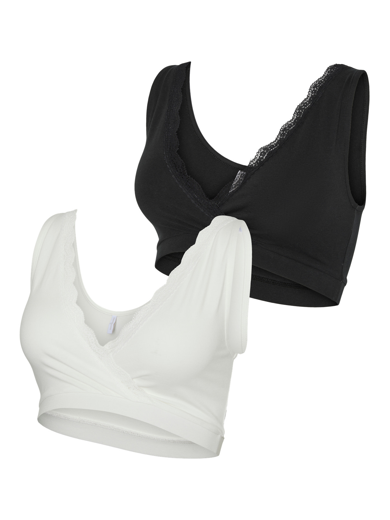 Voedingsbh Mamalicious Kant Zwart/Wit 2 st. Voedingsbh Mamalicious Kant Zwart/Wit 2 st. - Afbeelding 1