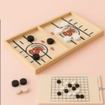 Foosball™ - Gemakkelijk Op Te Zetten - Houten bordspel Groot + Dammen | Educatief Speelgoed