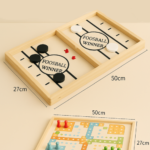 Foosball™ - Gemakkelijk Op Te Zetten - Houten bordspel Groot + Mens erger je niet | Educatief Speelgoed