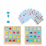 Memory Card Game™ | Braintrainer voor kleintjes - Puzzelspel Fruit&vormpjes | Educatief Speelgoed