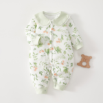 Mini Fashion™ - Comfi&Trendy - Jumpsuit Pyjama Groen tuin / 59 (0-3 maanden) | Educatief Speelgoed