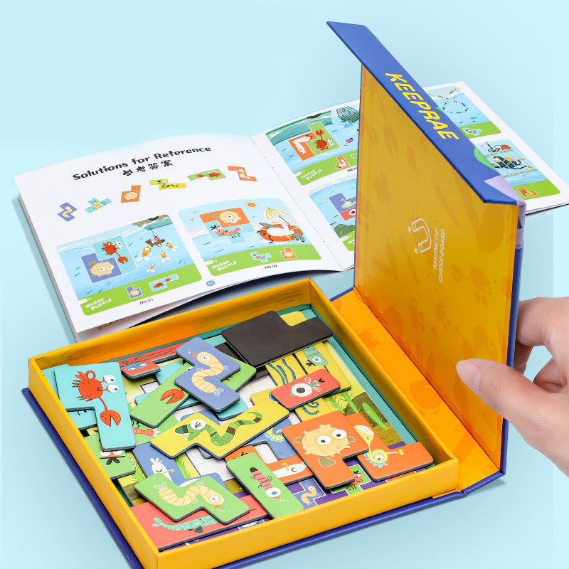 H586e9715218241f49e073d323b51eff9c-2 OceanPuzzle™ - Ontdek alle vriendjes in de oceaan! - Oceaandieren puzzel | Educatief Speelgoed - Afbeelding 1