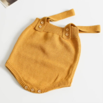 Mini Fashion™ - Schattige Gebreide Babyromper Gele romper / 60 (0-6 maanden) | Educatief Speelgoed