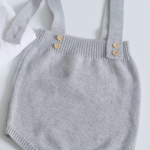 Mini Fashion™ - Schattige Gebreide Babyromper Grijze romper / 70 (6-12 maanden) | Educatief Speelgoed