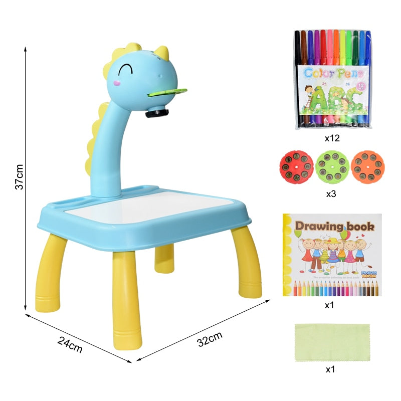 Hee6ddd18844641fa82cea9dc56a26858k Let's create™ - Leren tekenen - Painting projector Dino Blauw | Educatief Speelgoed - Afbeelding 1