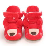 Mini Fashion™ - Kerst Kinder Pantoffels Rood - Rendier / 22 (6-12 maanden) | Educatief Speelgoed