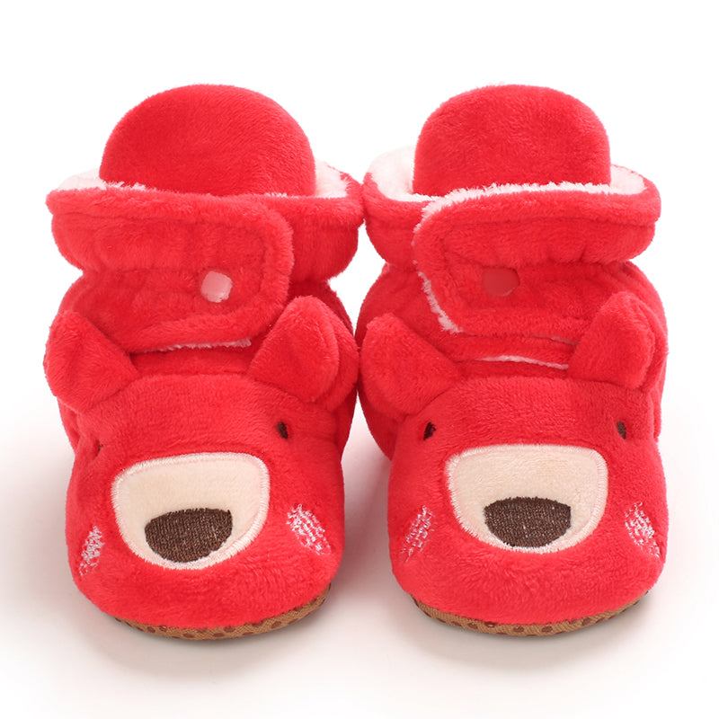 Hfa318c16a96b439da15849ff8015cc68p Mini Fashion™ - Kerst Kinder Pantoffels Rood - Rendier / 21 (0-6 maanden) | Educatief Speelgoed - Afbeelding 1