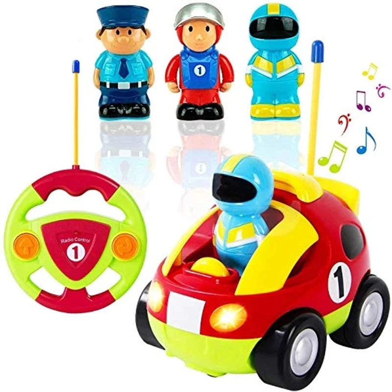 My-First-Cartoon-R-C-Race-Car-Radio-Remote-Control-Toy-for-Baby-beginner-s-RC Car Adventure™ - RC Turbo Racer | Educatief Speelgoed - Afbeelding 1