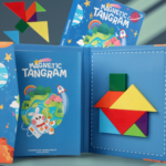 Woods™ - Stimuleer Logisch denken - Houten Tangram Puzzel Donkerblauw | Educatief Speelgoed