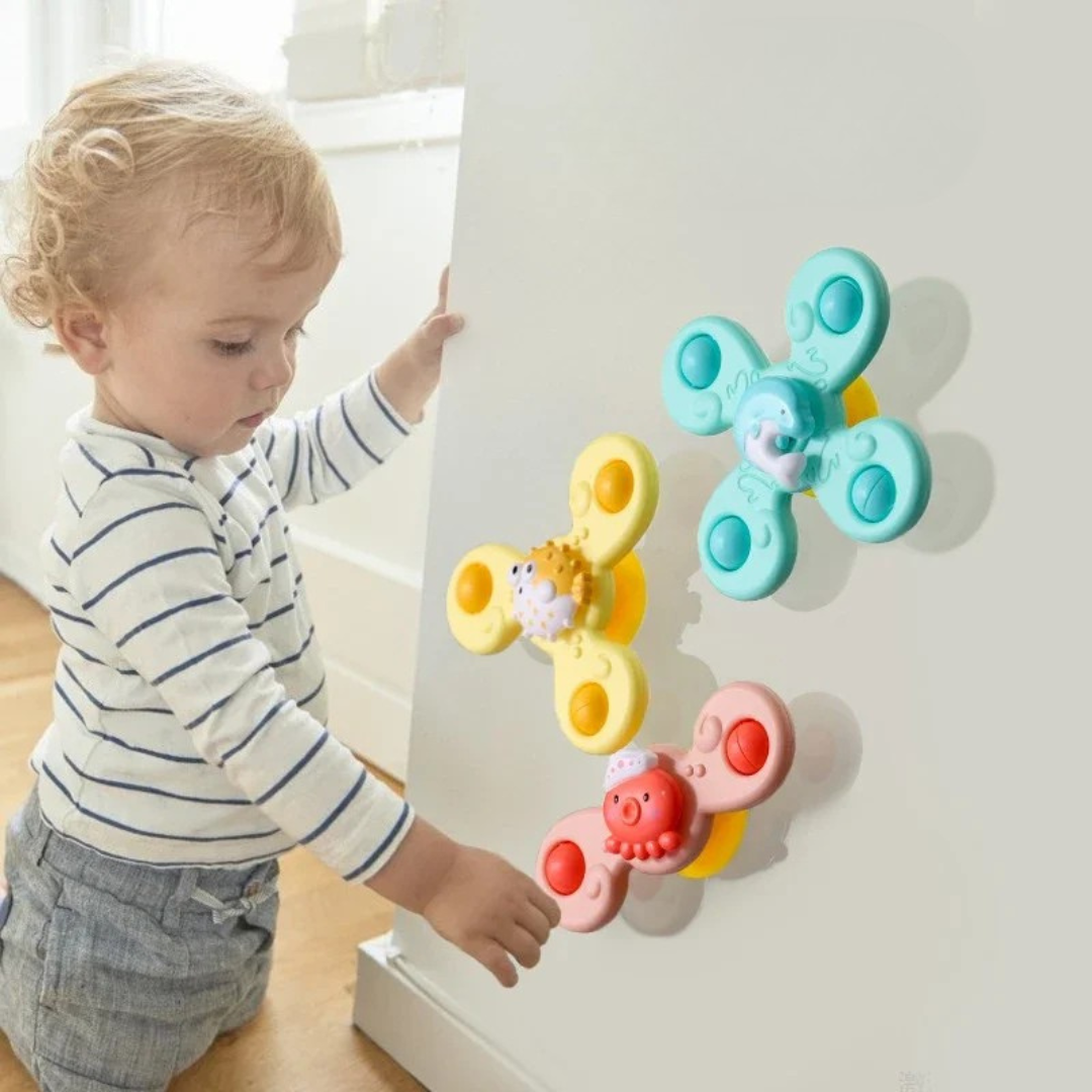 Ocean_Spinner_Set_Draaiend_Waterfeest_Baby_Speelgoed Ocean Spinner Set™ – Handig voor in bad&auto– Spinners | Educatief Speelgoed - Afbeelding 1