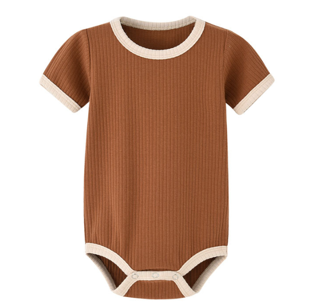 QQ_1734508810042 Mini Fashion™ - Leuke Kleurencombinaties - Baby Romper Roestbruin / 90 (2-3 jaar) | Educatief Speelgoed - Afbeelding 1
