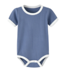 Mini Fashion™ - Leuke Kleurencombinaties - Baby Romper Marineblauw / 70 (6-12 maanden) | Educatief Speelgoed