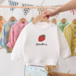 Mini Fashion™ - Aardbei Sweater Aardbei - Wit / 100 (3 jaar) | Educatief Speelgoed