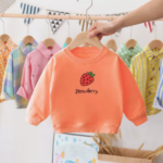 Mini Fashion™ - Aardbei Sweater Aardbei - Oranje / 110 (4 jaar) | Educatief Speelgoed