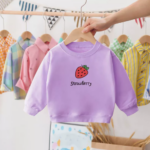 Mini Fashion™ - Aardbei Sweater Aardbei - Paars / 110 (4 jaar) | Educatief Speelgoed