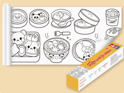 QQ_1742908697998 ColoringPaper™ - Laat de creativiteit in je kleine los! - XXL Kleurplaat Eten | Educatief Speelgoed - Afbeelding 1