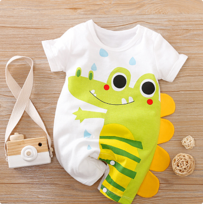 QQ_1744897903451 Mini Fashion™ - Comfort Voor Elke Nacht - Pyjama Bodysuit korte mouwen 59 (3-4 maanden) / Dino Hapje | Educatief Speelgoed - Afbeelding 1