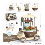 Candy Cart™ - Zoete pret op wielen - IJswagen Bruin (incl. trolley) | Educatief Speelgoed