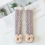 Mini Fashion™ - Extra Warm - Lange Baby Sokjes Bruine Beer / S (0–12 maanden) | Educatief Speelgoed