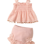 Mini Fashion™ - Speels&Luchtig - Zomer Set Meisje Roze / 75 (3–6 maanden) | Educatief Speelgoed