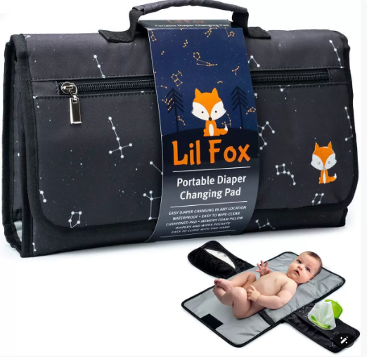 QQ_1754461462493 QuickChange– Snel&Zacht– Verschoonmat Zwarte Sterrenhemel | Educatief Speelgoed - Afbeelding 1