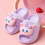 Mini Fashion– Vrolijk&Veilig– Polka Strand Slippers Paarse Kat / 160 (3–4 jaar) | Educatief Speelgoed