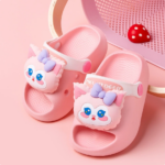 Mini Fashion– Vrolijk&Veilig– Polka Strand Slippers Roze Kat / 130 (12–18 maanden) | Educatief Speelgoed