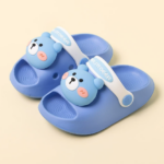 Mini Fashion– Vrolijk&Veilig– Polka Strand Slippers Blauwe Beer / 180 (5–6 jaar) | Educatief Speelgoed