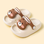 Mini Fashion– Vrolijk&Veilig– Polka Strand Slippers Crèmekleurige Beer / 170 (4–5 jaar) | Educatief Speelgoed
