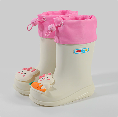 QQ_1756539585570 Mini Fashion™ - Waterdicht voor kinderen - Regenlaarzen Roze Konijn&Wortel / 28.5 (6-7 jaar) | Educatief Speelgoed - Afbeelding 1