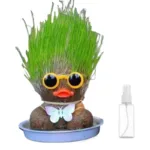 Figure Plants™ - Leer planten verzorgen -  Thuis Decoratie Planten Groen Gras Eend (incl. waterspray) | Educatief Speelgoed