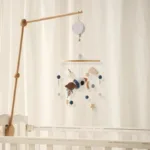 LittleNest– Natuurlijke Rust – Houten Babymobiel Ruimte + Ophangarm | Educatief Speelgoed