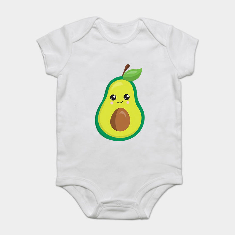 S12bad776cccc43d0a005332cb3c01c3fJ Mini Fashion™ - Matchen Met De Familie - Avocado T-shirt Wit Romper / Baby - (12 maanden) | Educatief Speelgoed - Afbeelding 1