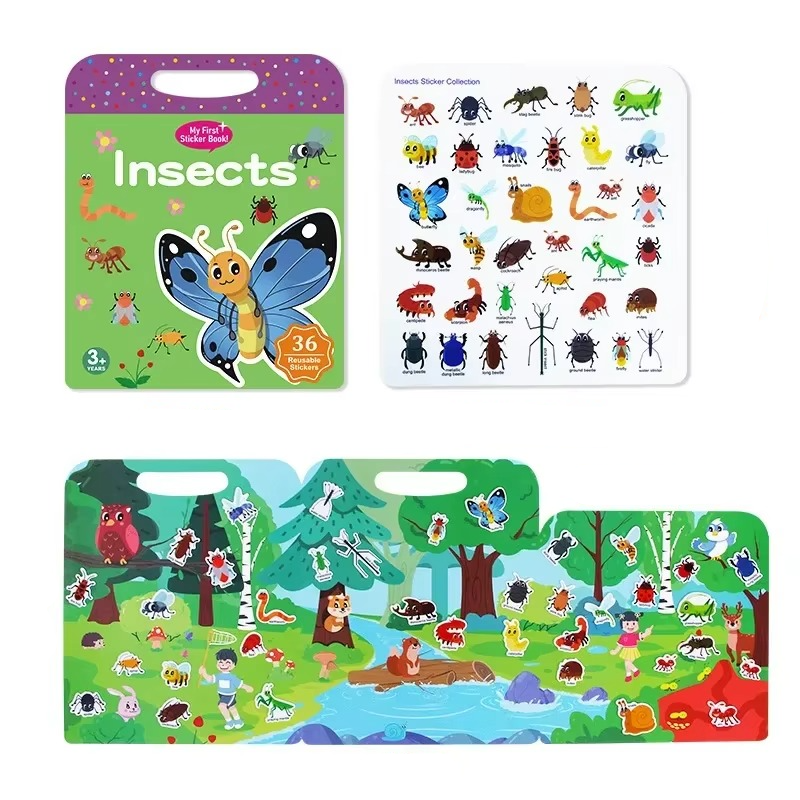 S12eb404347cb4d2cba53c080ccd69ffca Play Book™ - Stimuleer Creativiteit - Speel&Doe boek Insecten | Educatief Speelgoed - Afbeelding 1