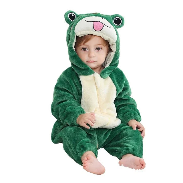 S1330bf8d685b444fb137706a20c82d430 Mini Fashion - Duurzaam&Wasbaar - Dieren Romper Onesie (0-24 maanden) Kikker | Educatief Speelgoed - Afbeelding 1