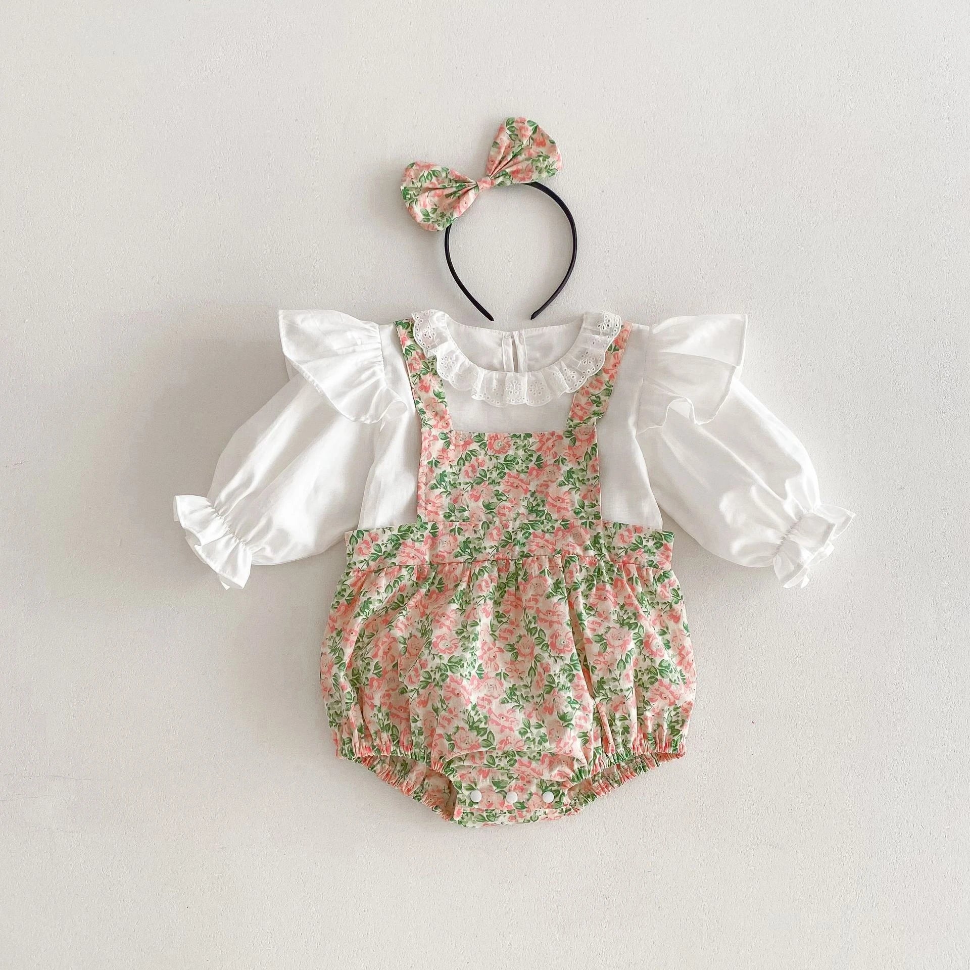 S145c2d8d2a134627af6fde6a2407ab35e Mini Fashion™ - Schattige Prinsessen Look - 3-Delige Set Roze / 90 (2 jaar) | Educatief Speelgoed - Afbeelding 1