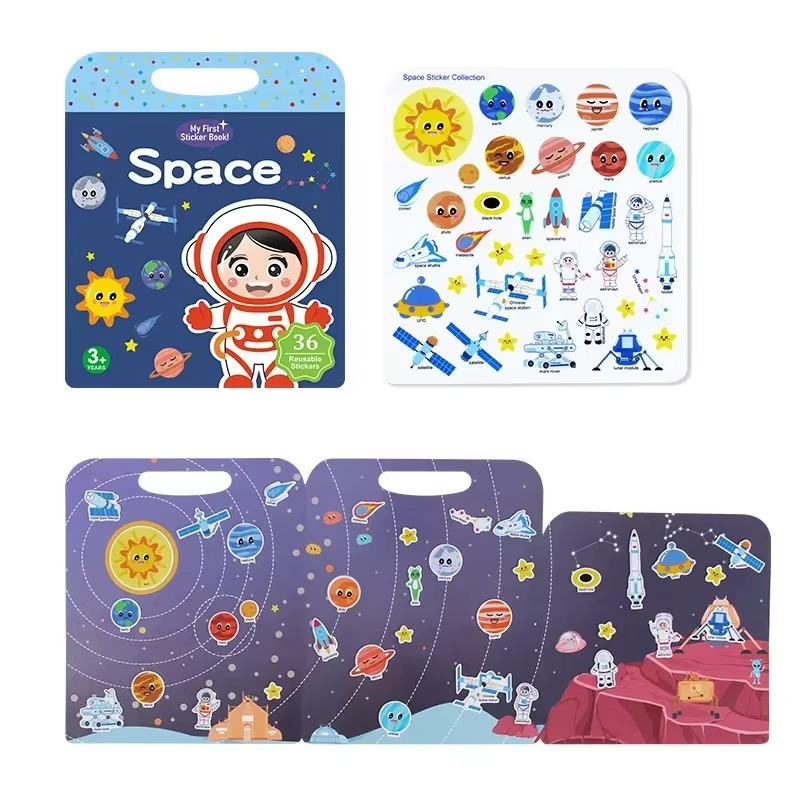 S2084696317f64cd9b0730a7eafd4e2d5B Play Book™ - Stimuleer Creativiteit - Speel&Doe boek Ruimtevaart | Educatief Speelgoed - Afbeelding 1
