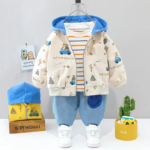 Mini Fashion™ - Peuter&Avontuur  - 3-delige Kleding Set Wit Outdoor / 110 (4 jaar) | Educatief Speelgoed