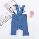 Mini Fashion™ - Handige Schouderbanden - Korte Panty Blauw / S (6-12 maanden) | Educatief Speelgoed