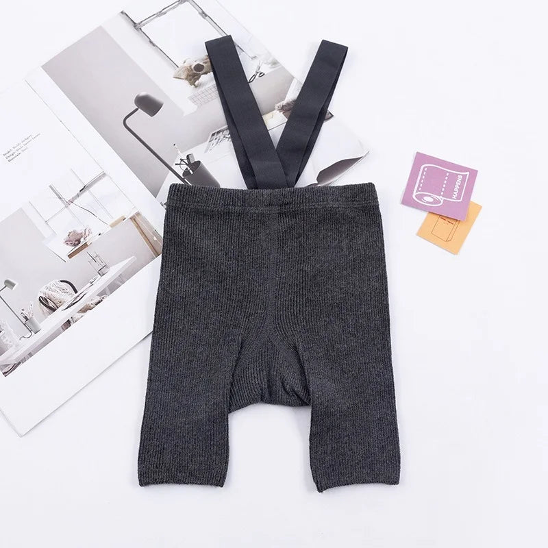S671a5f8045e34cb1b2b2f8c4ed3c2b09Q Mini Fashion™ - Handige Schouderbanden - Korte Panty Donker Grijs / S (6-12 maanden) | Educatief Speelgoed - Afbeelding 1