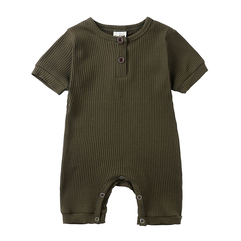 S70cbe68882904debb9d44fda0f85d9eeT Mini Fashion™ - Luchtig&Ademend - Baby Romper Groen / 100 (18-24 maanden) | Educatief Speelgoed - Afbeelding 1