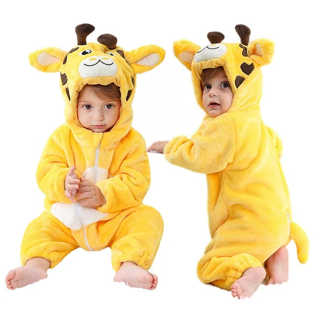S787d6ffd8d8b46cb9856d8b003097492c Mini Fashion - Duurzaam&Wasbaar - Dieren Romper Onesie (0-24 maanden) Giraffe | Educatief Speelgoed - Afbeelding 1