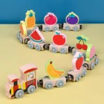 Tiny Express™ – Kleuren&Vormen - Houten Treinspeelgoed Fruit 2 | Educatief Speelgoed