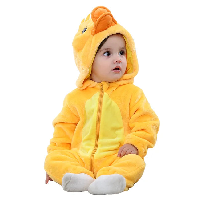 Sb3116454f6614a95a10c63a68bfe6f02B Mini Fashion - Duurzaam&Wasbaar - Dieren Romper Onesie (0-24 maanden) Eend | Educatief Speelgoed - Afbeelding 1